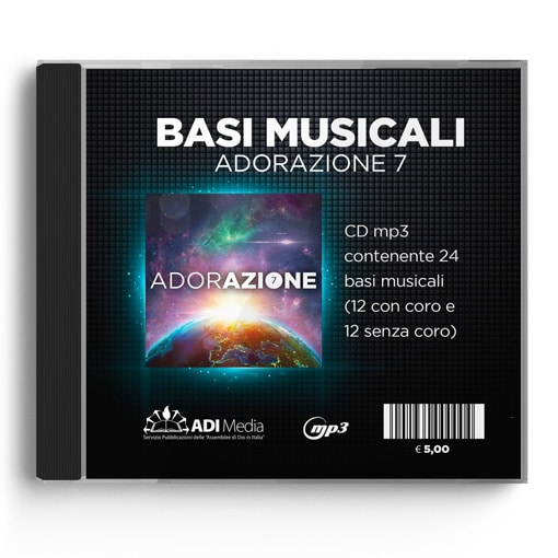 ADORAZIONE 7 CD MP3 CON 24 BASI MUSICALI