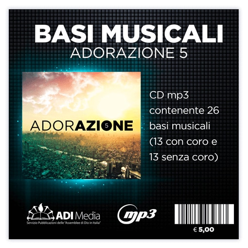 ADORAZIONE 5 CD MP3 CON 26 BASI MUSICALI