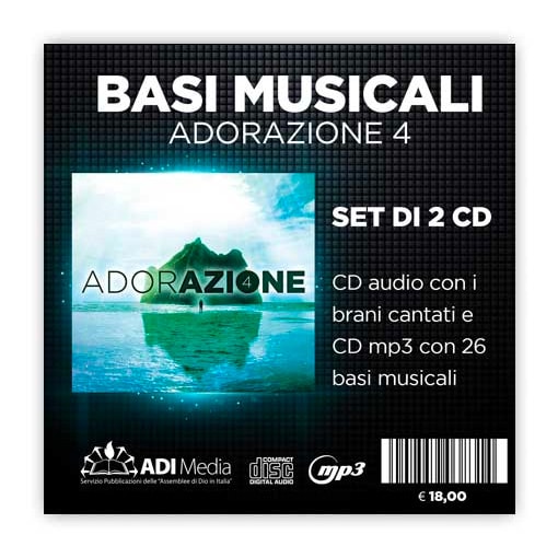 ADORAZIONE 4 CD AUDIO + CD MP3 CON 26 BASI MUSICALI
