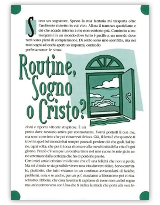 ROUTINE, SOGNO O CRISTO? (500 volantini)