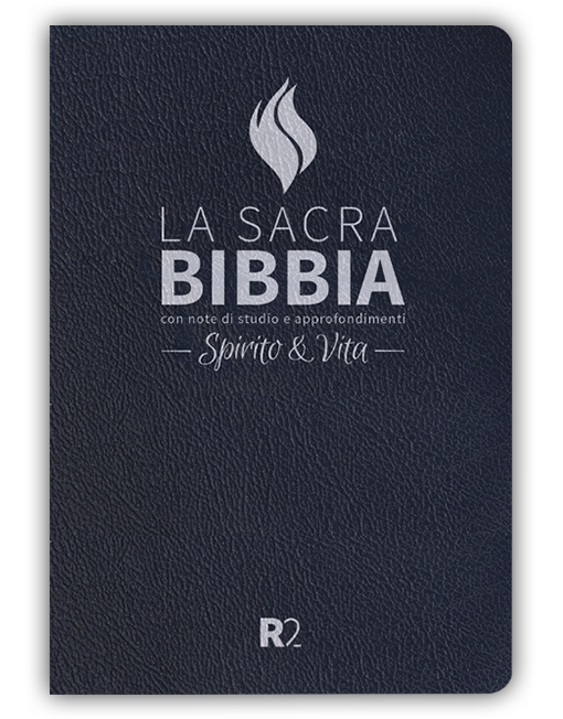 BIBBIA SPIRITO E VITA R2 - Pelle blu scuro, taglio argento
