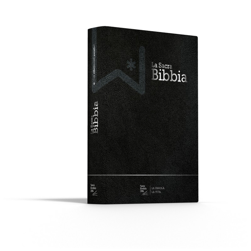 BIBBIA N.R. MEDIA PELLE NERA TAGLIO ORO NUOVA EDIZIONE