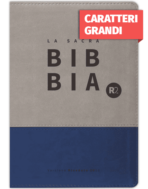 BIBBIA RIVEDUTA 2020 (R2) Grande, Similpelle Bicolore Grigio/Blu