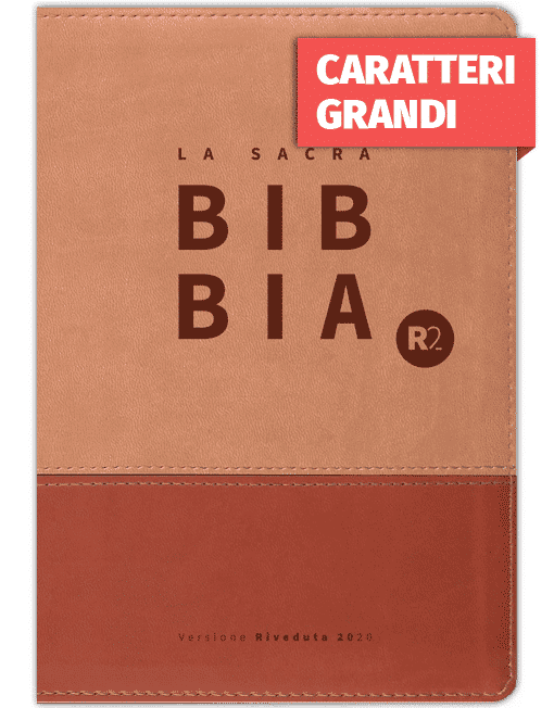 BIBBIA RIVEDUTA 2020 (R2) Grande, Similpelle Bicolore Marrone