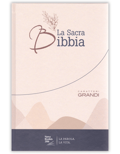 BIBBIA N.R. CARATTERI GRANDI Copertina rigida illustrata blu e sabbia