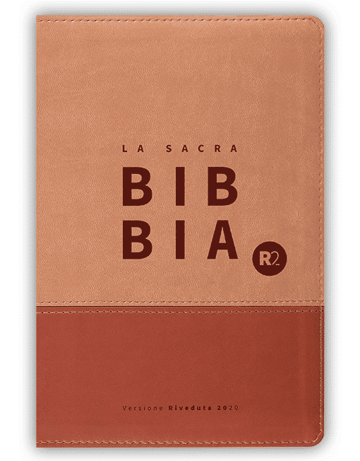 BIBBIA RIVEDUTA 2020 (R2) Media, Similpelle Bicolore Marrone