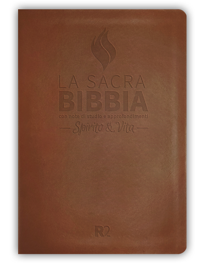 BIBBIA SPIRITO E VITA R2 - Vera pelle, marrone