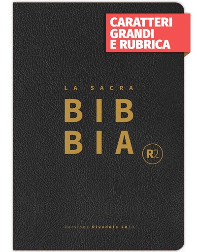 BIBBIA RIVEDUTA 2020 (R2) Grande, Pelle Nera, Rubrica